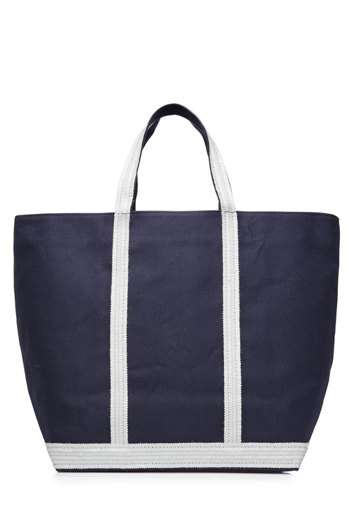 Vanessa Bruno Vanessa Bruno Cotton Tote With Sequin Embellishment - Blue