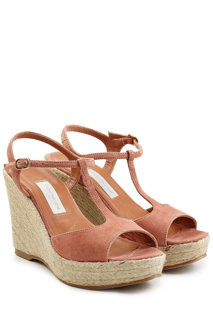 Lautre Chose Lautre Chose Suede Wedges - Rose