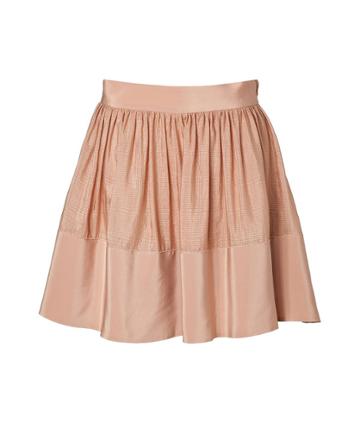 Vanessa Bruno Nude Silk-linen Skirt