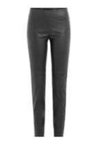 Brunello Cucinelli Brunello Cucinelli Cropped Leather Leggings - Grey