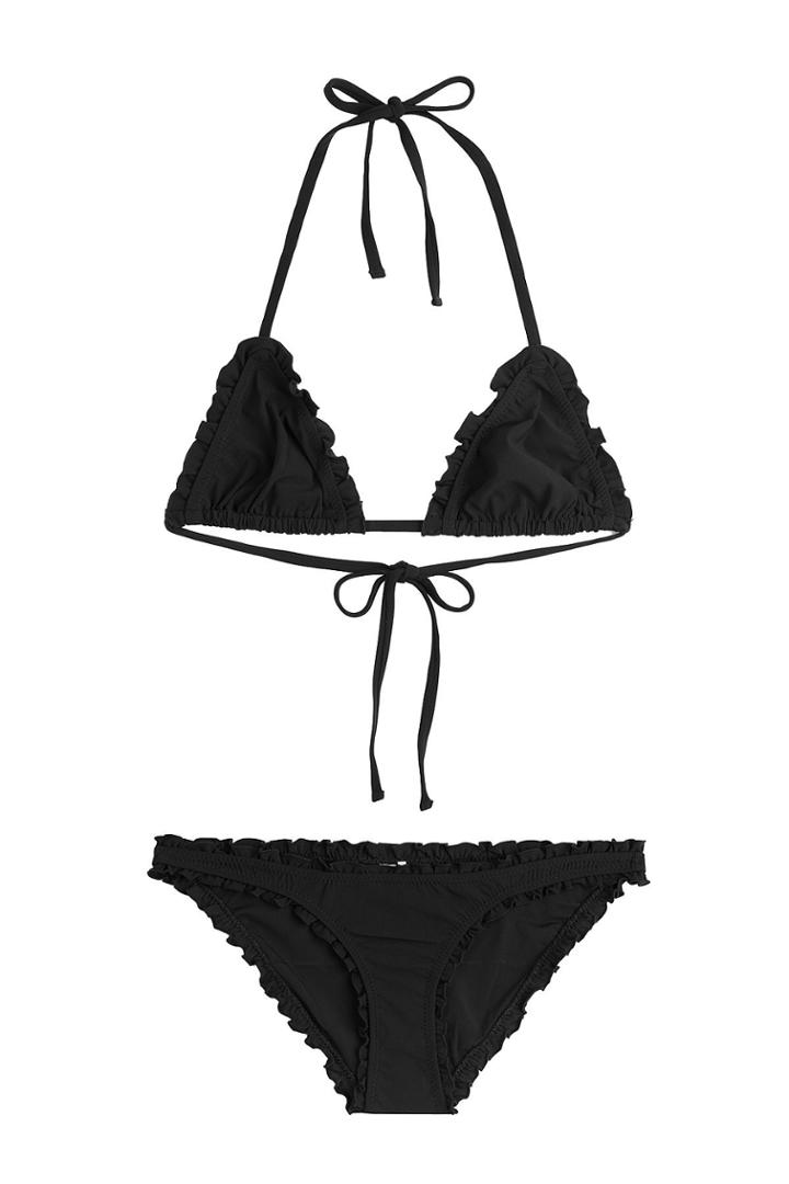 Vanessa Bruno Vanessa Bruno Bikini With Ruffle Trim - Black