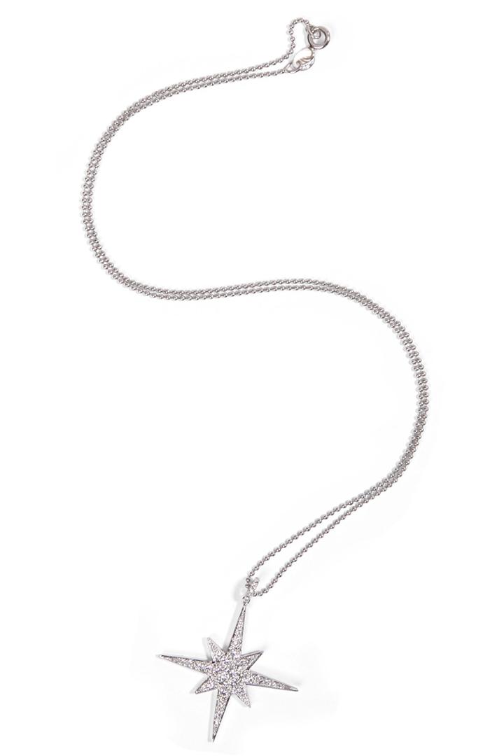 Anita Ko Jewelry Anita Ko Jewelry 18kt White Gold Starbust Necklace With Diamonds