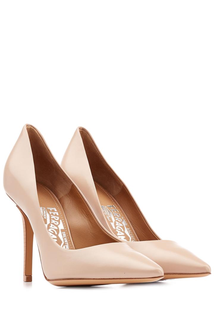 Salvatore Ferragamo Salvatore Ferragamo High-heel Leather Pumps - Beige