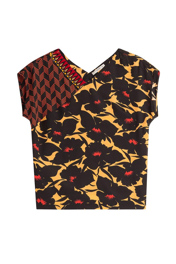 Etro Etro Embellished Mixed Print Top - Multicolored