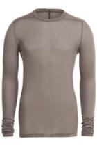 Rick Owens Men Rick Owens Men Long Sleeved Jersey Top - Grey