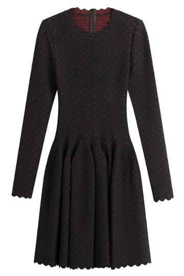 Alaia Alaia Spotted Knit Dress With Wool