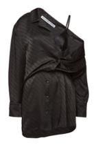 Alexander Wang Alexander Wang Asymmetric Shirt Dress With Lace