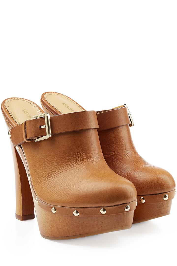 Dsquared2 Dsquared2 Leather Clogs - Brown