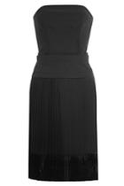 Carven Carven Strapless Dress With Pleated Skirt - Black