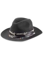 Zadig & Voltaire Zadig & Voltaire Alabama Wool Hat With Feathers - Black