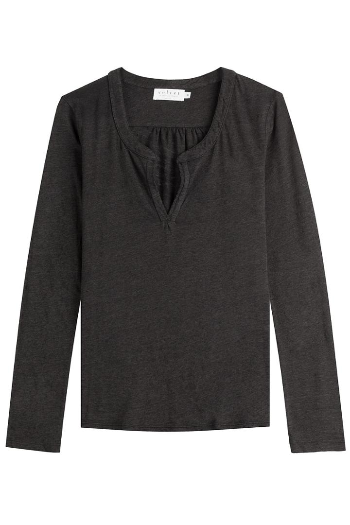Velvet Velvet Jersey Top With V-neckline