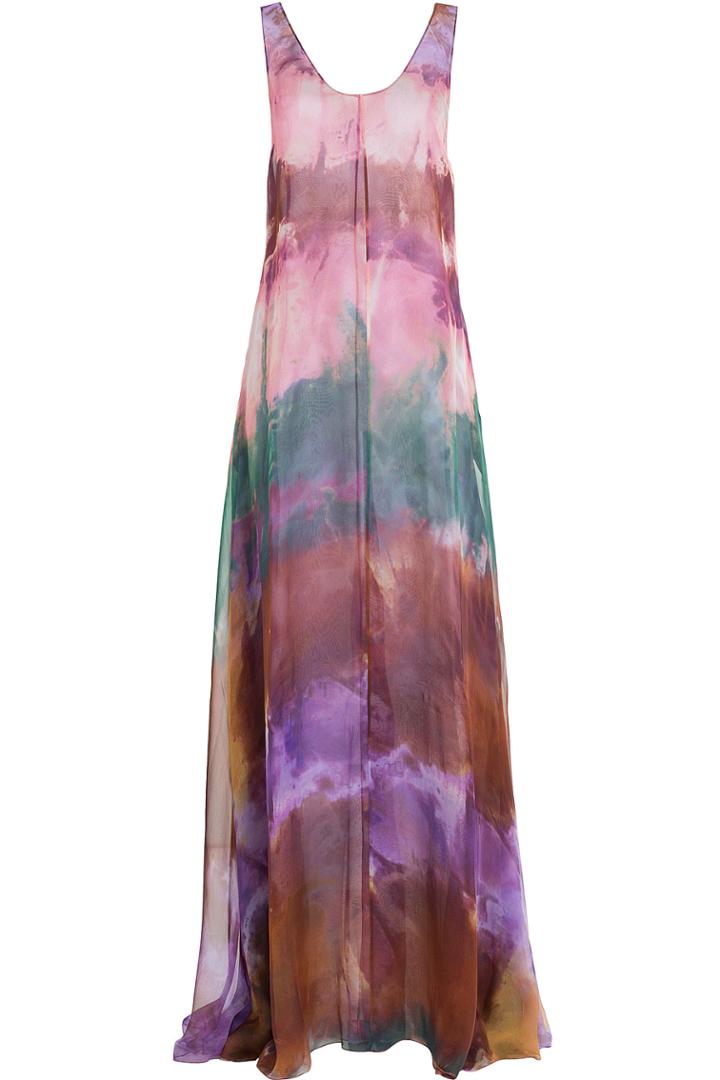 Emilio Pucci Emilio Pucci Printed Silk Maxi Dress - Multicolor