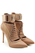 Fenty Puma By Rihanna Fenty Puma By Rihanna Lace Up Stiletto Boots With Leather And Suede