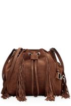 Diane Von Furstenberg Diane Von Furstenberg Suede Bucket Bag With Fringing - Brown