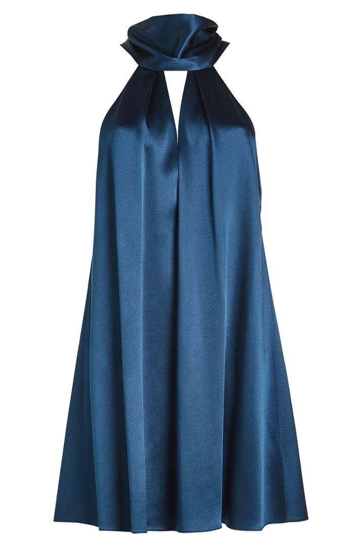 Galvan Galvan Silk Sash Neck Dress