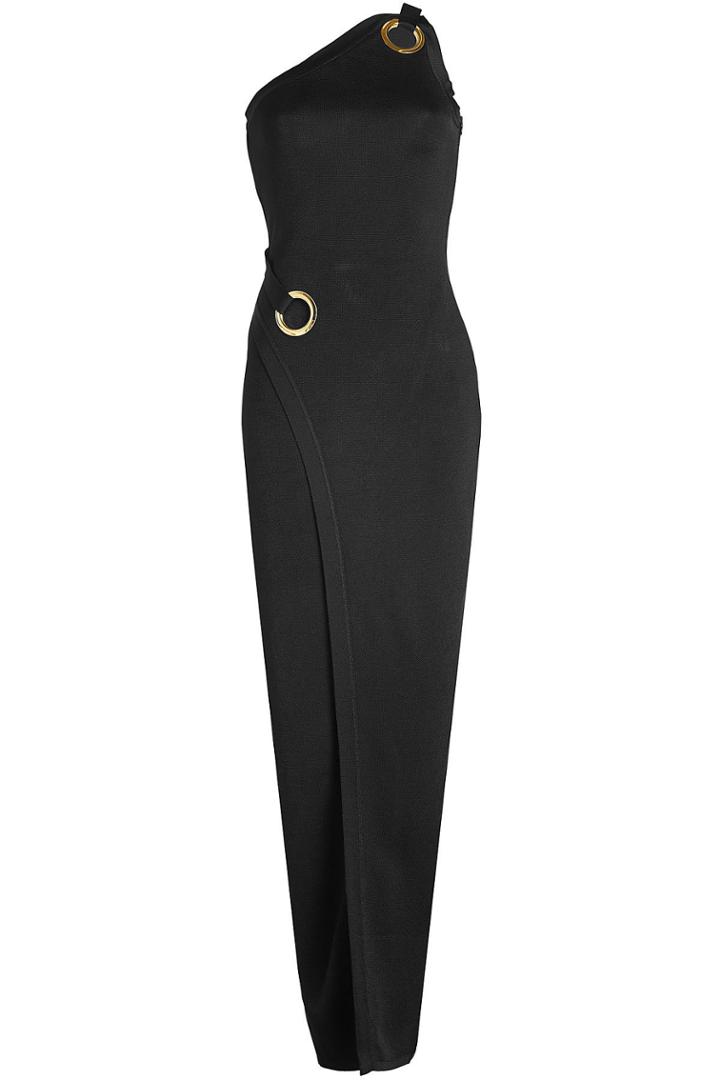 Balmain Balmain Asymmetric Dress With Eyelets