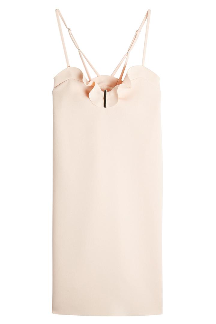 Carven Carven Crepe Flutter Hem Dress