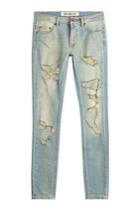 Off White Off White Distressed Skinny Jeans - Blue