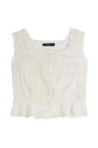 Polo Ralph Lauren Polo Ralph Lauren Karina Embroidered Cotton Top - White