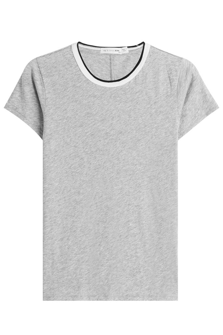 Rag & Bone Rag & Bone Cotton Rib Base T-shirt - Grey