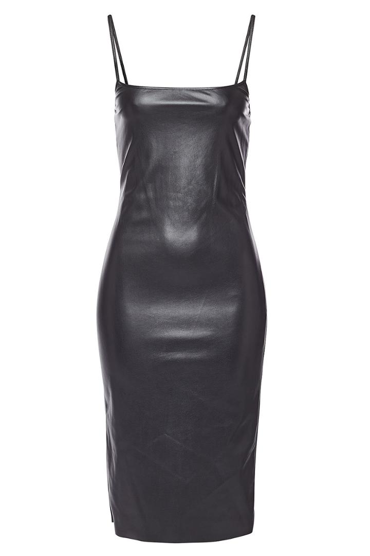 Theory Theory Bedford Faux Leather Slip Dress