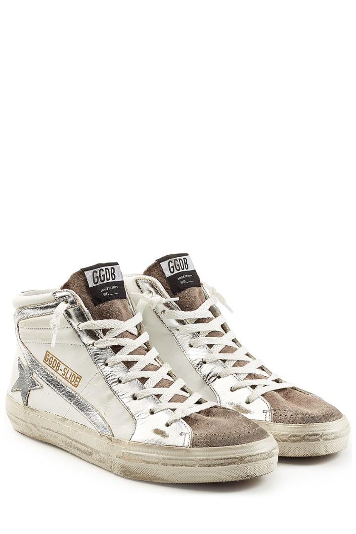 Golden Goose Golden Goose Slide Leather High Top Sneakers