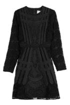 Valentino Valentino Raffia Lace Dress - Black