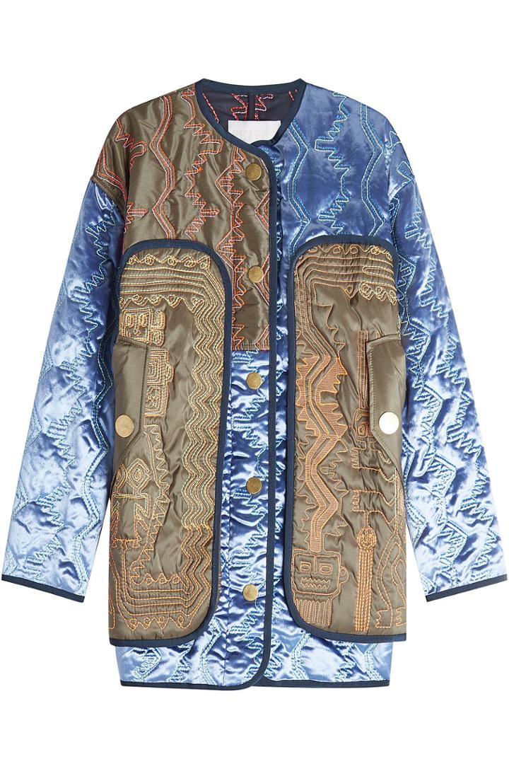 Peter Pilotto Peter Pilotto Velvet Quilted Jacket With Contrast Stitching