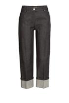 Michael Kors Collection Michael Kors Collection Cuffed 7/8 Jeans - Black