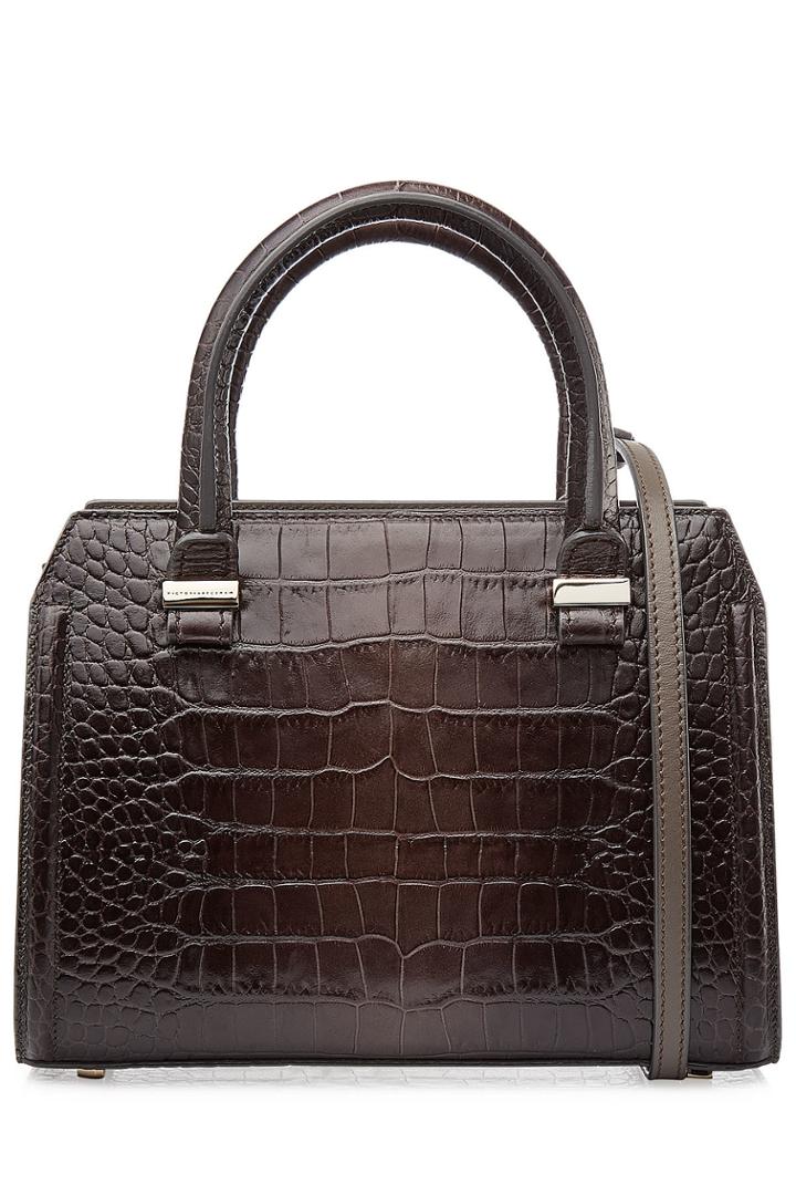 Victoria Beckham Victoria Beckham Mini Victoria Embossed Leather Tote - None