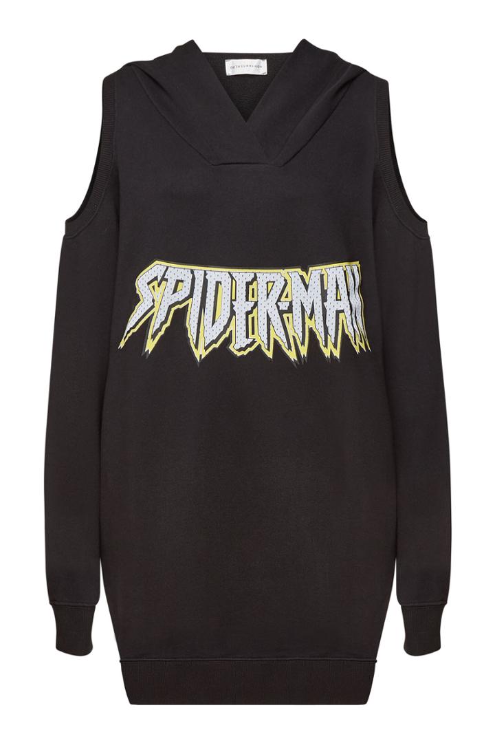 Faith Connexion Faith Connexion Spider Man Printed Cotton Sweatshirt Dress
