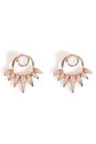 Nikos Koulis Nikos Koulis 18kt Pink Gold Earrings With Diamonds And Mother Of Pearl