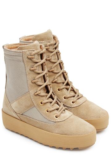 Yeezy Yeezy Suede Boots With Mesh - Beige