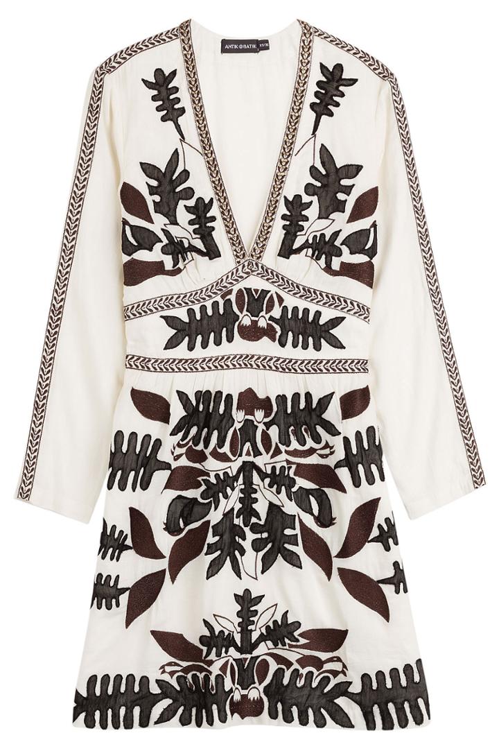 Antik Batik Antik Batik Aga Embroidered Cotton Dress - Multicolor