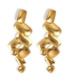 Herv Van Der Straeten Hammered Gold-plated Yucata Earrings