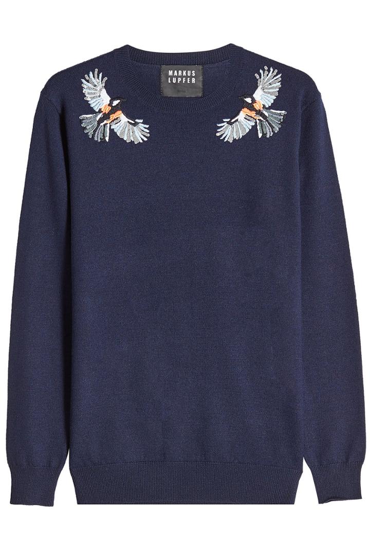 Markus Lupfer Markus Lupfer Embellished Wool Pullover