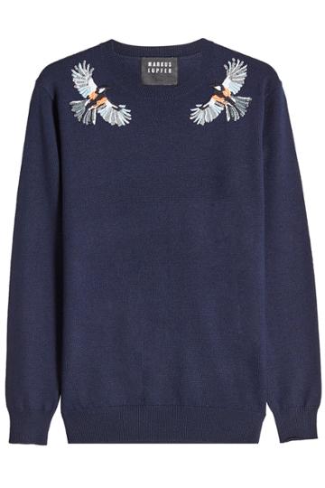 Markus Lupfer Markus Lupfer Embellished Wool Pullover