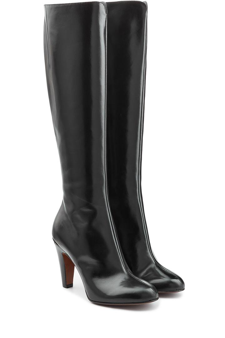 Lautre Chose Lautre Chose Leather Knee Boots - Black