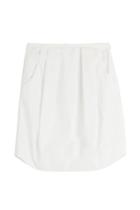 Jil Sander Navy Jil Sander Navy Crumpled Poplin Skirt - White