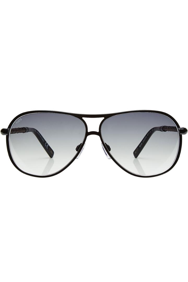 Tods Tods To08 Aviator Sunglasses - Black