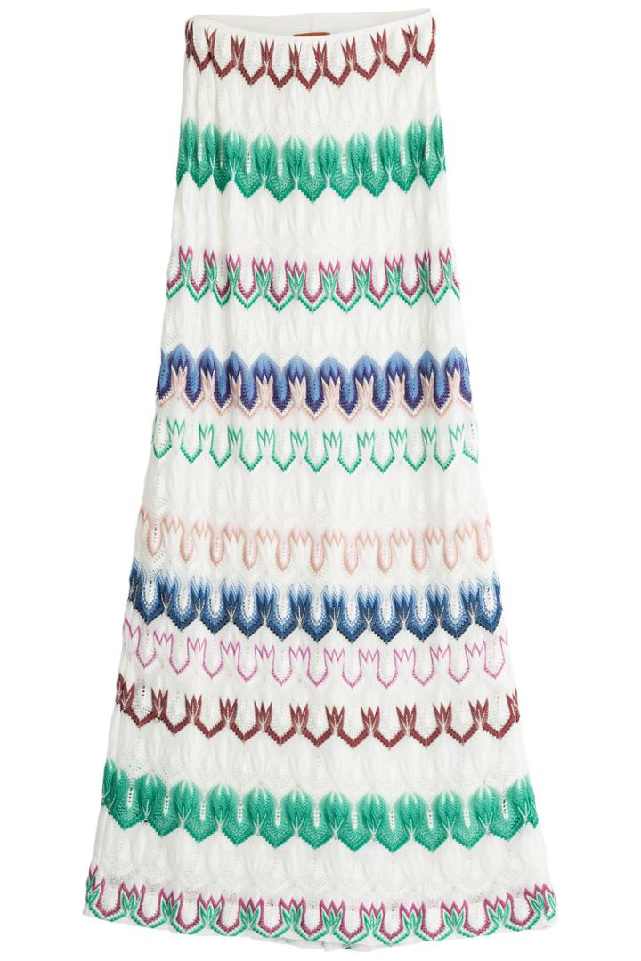Missoni Missoni Crochet Knit Maxi Skirt - Multicolored