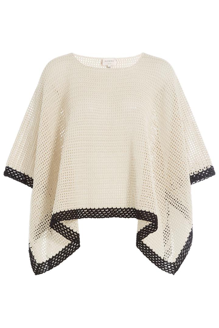 Zeus + Dione Zeus + Dione Knit Cotton Poncho - White