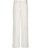 Jil Sander Navy Stretch Cotton Wide Leg Pants