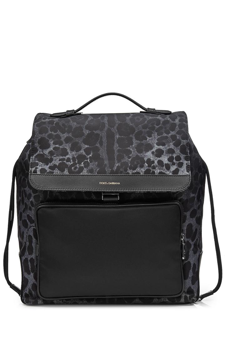 Dolce & Gabbana Dolce & Gabbana Printed Backpack With Leather