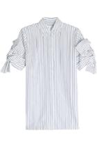 Victoria Victoria Beckham Victoria Victoria Beckham Striped Cotton Dress With Bow Sleeves
