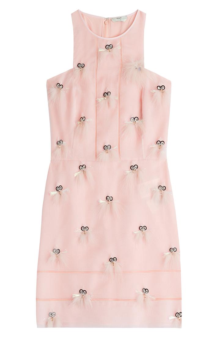 Fendi Embellished Silk Dress