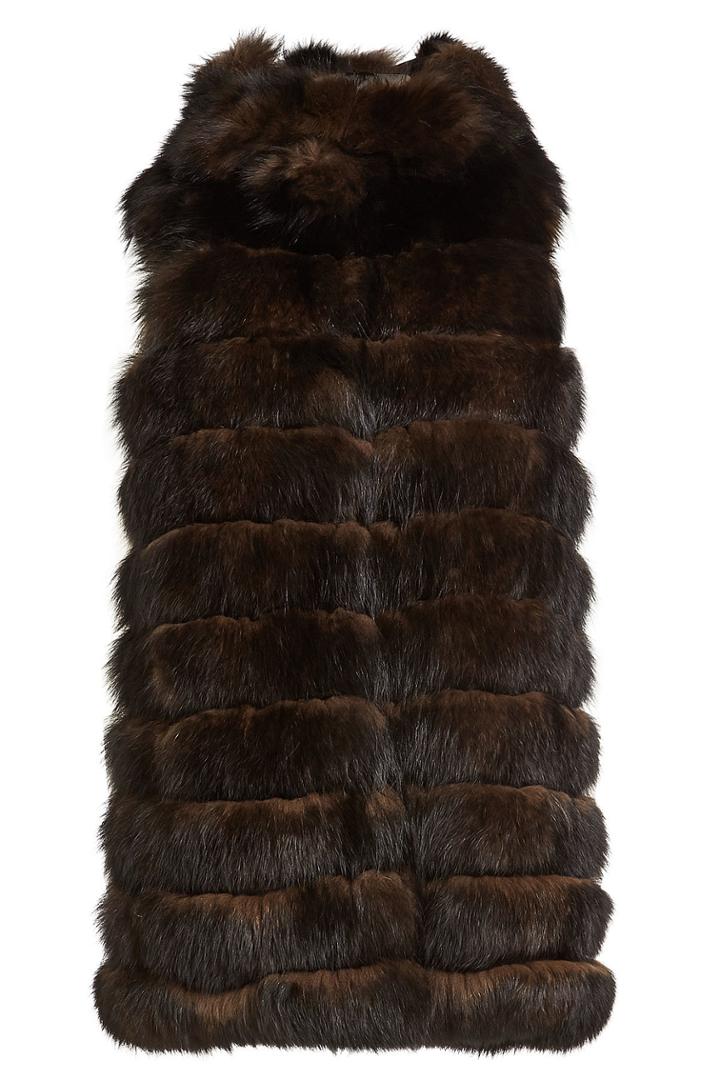 Yves Salomon Yves Salomon Fox Fur And Leather Vest