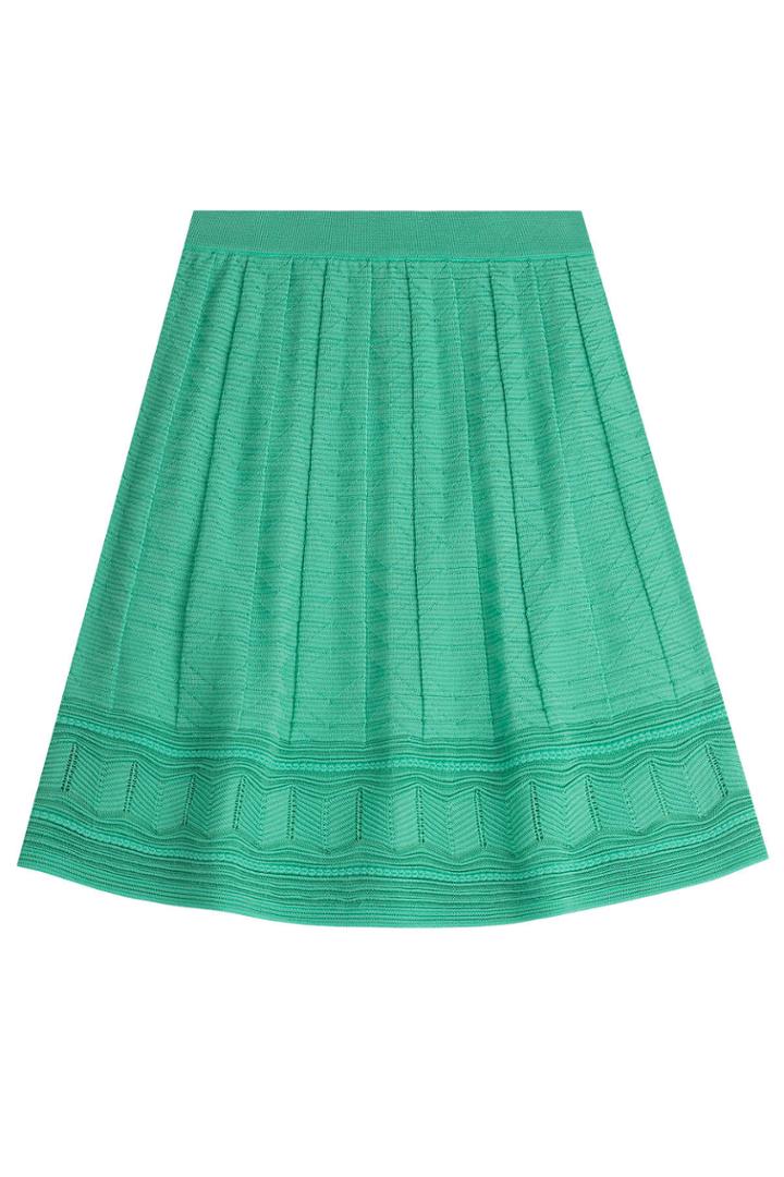 M Missoni M Missoni Flared Crochet Knit Skirt