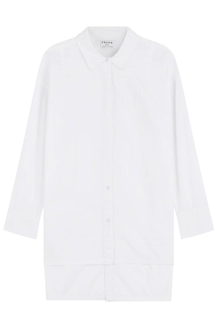 Frame Denim Frame Denim Asymmetric Cotton Blouse - White