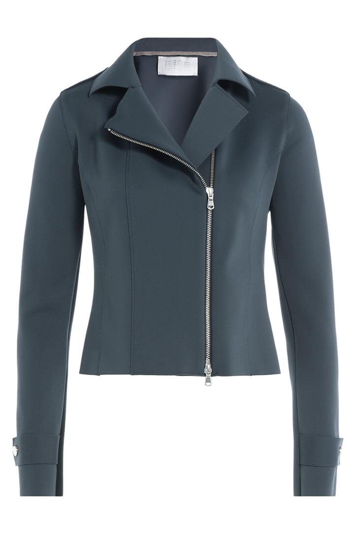 Harris Wharf Harris Wharf Fabric Biker Jacket - Blue